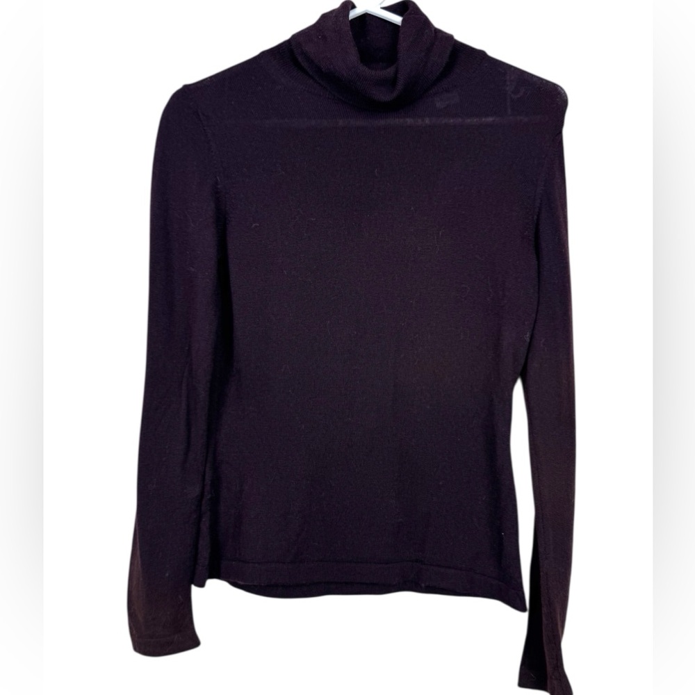 Alessandra Merino Wool lightweight turtleneck Brown Sweater S